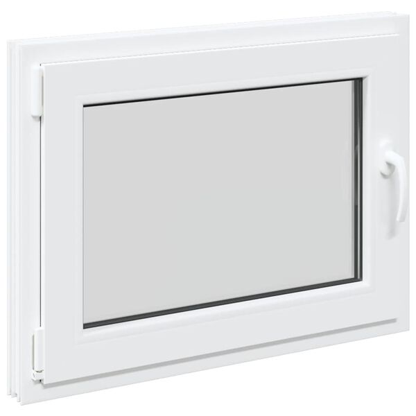 vidaXL Basement Window "RISOR" 80x50 cm Tilt&Turn DIN Left White