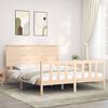 vidaXL Bed Frame without Mattress King Size Solid Wood Pine