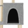 vidaXL Cat Tree with Sisal Scratching Posts Light Grey 97 cm