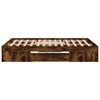 vidaXL Bed Frame without Mattress Smoked Oak 140x200 cm Engineered Wood
