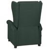 vidaXL Recliner Chair Dark Green Fabric