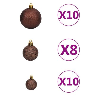 vidaXL Artificial Pre-lit Christmas Tree with Ball Set 240 cm Green