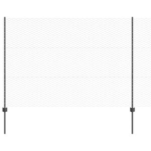 vidaXL Welded Wire Fence 100 x 1.5 m (W x H) PVC-Coated Steel Grey