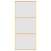 vidaXL Sliding Door Gold 90x205 cm Frosted ESG Glass and Aluminium