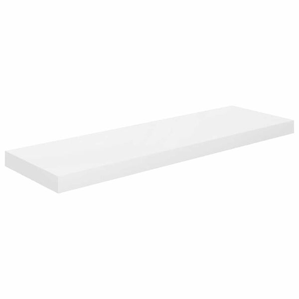 vidaXL Floating Wall Shelf High Gloss White 80x23.5x3.8 cm MDF