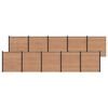 vidaXL Fence Set 10 pcs 1737 x 186 cm WPC and Aluminium Brown