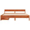 vidaXL Bed Frame without Mattress Wax Brown 180x200 cm Super King Solid Wood Pine