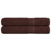 vidaXL Towels "FROGN" 2 pcs Brown 100x200 cm 360 gsm