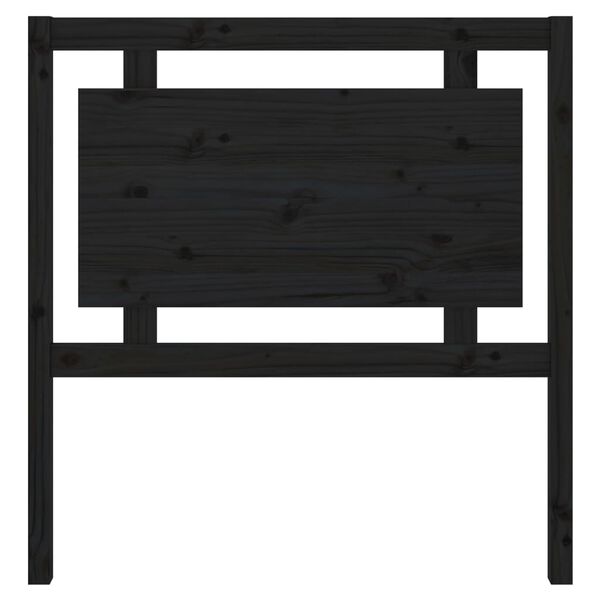 vidaXL Bed Headboard Black 95.5x4x100 cm Solid Pine Wood