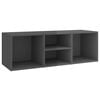 vidaXL Shoe Storage Bench High Gloss Grey 102x35x35 cm Engineered Wood
