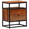 vidaXL Bedside Cabinet 40x30x50 cm Solid Reclaimed Wood and Steel