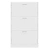 vidaXL Shoe Cabinet White 63x24x103 cm Engineered Wood