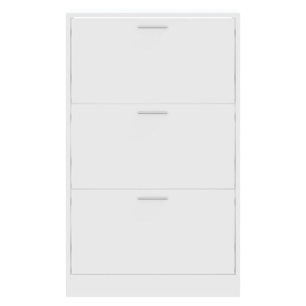 vidaXL Shoe Cabinet White 63x24x103 cm Engineered Wood