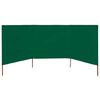 vidaXL 3-panel Wind Screen Fabric 400x80 cm Green