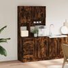 vidaXL Kitchen Cabinet Smoked Oak 95x50x180 cm Engineered Wood