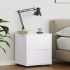 vidaXL Bedside Cabinet VISNES White 45x40x50 cm Engineered Wood