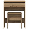vidaXL Dressing Table Artisan oak 60 x 40 x 75 cm Engineered wood