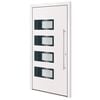 vidaXL Front Door White 110x210 cm Aluminium and PVC