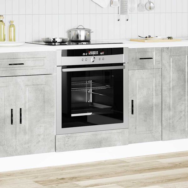 vidaXL Oven Cabinet Porto Concrete Grey Engineered Wood