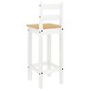 vidaXL Bar Chairs 2 pcs White Solid Wood Pine