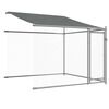 vidaXL Dog Cage with Roof and Doors Grey 4x2x2 m Galvanised Steel