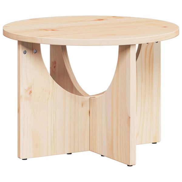 vidaXL Coffee Table Natural 50 x 50 x 35 cm Solid pine wood