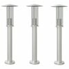 vidaXL Outdoor Floor Lamps 3pcs Silver 60 cm Stainless Steel