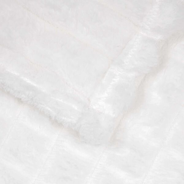 vidaXL Throw Blanket White 150 x 130 cm Fleece