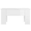 vidaXL Coffee Table High Gloss White 79x49x41 cm Engineered Wood