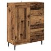 vidaXL Highboard Old Wood 69.5 x 34 x 180 cm Engineered Wood and Glass
