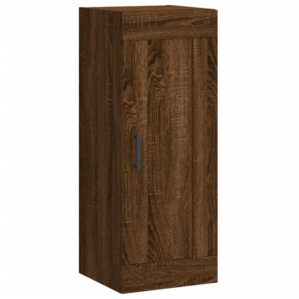 vidaXL Wall Mounted Cabinet Brown Oak 34.5x34x90 cm Engineered Wood