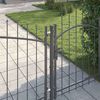 vidaXL Garden Gate with Lock Grey 125 x 500 cm Steel