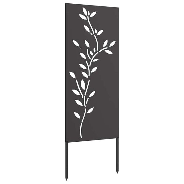 vidaXL Garden Privacy Screen Black 50 x 140 cm Cold-rolled steel