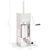 vidaXL Manual Sausage Stuffer Silver 3 L Stainless Steel