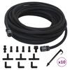 vidaXL Garden Soaker Hose Black 0.6" 25 m Rubber