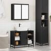 vidaXL 2 Piece Bathroom Furniture Set Black Engineered Wood