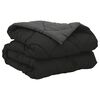 vidaXL Summer Duvet Black and Anthracite 200 x 140 cm Microfiber