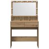 vidaXL Dressing Table Artisan Oak 80 x 41 x 134.5 cm Engineered Wood