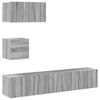 vidaXL 4 Piece TV Cabinet Set Grey Sonoma Engineered Wood