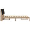 vidaXL Bed Frame with Headboard Brown 120 x 200 cm Solid Pine Wood