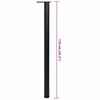 4 Height Adjustable Table Legs Black 1100 mm