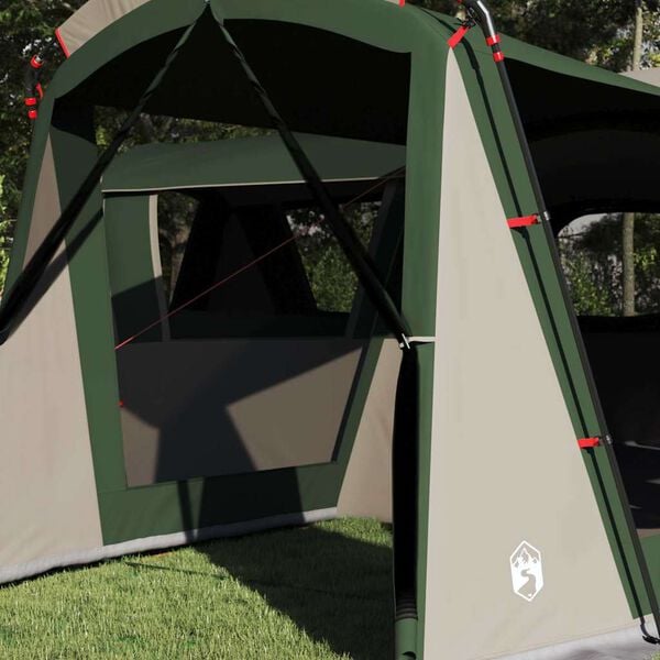 vidaXL Family Tent with Roof Green and White 745 x 700 x 217 cm