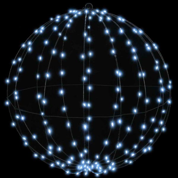 vidaXL Ball with 384 LEDs 2 pcs Cold white 60 cm Metal