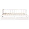 vidaXL Daybed with Trundle and Drawers without Mattress White 90x200 cm