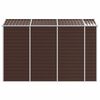 vidaXL Garden Shed Brown 191x300x198 cm Galvanised Steel