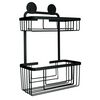 Kleine Wolke Double Shower Rack Rectangular Rocco Black
