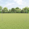 vidaXL Fence with Post Silver 1.2 x 100 m Steel