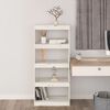 vidaXL Book Cabinet/Room Divider White 60x30x135.5 cm Solid Wood Pine
