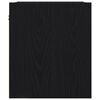 vidaXL Wall-mounted Bedside Cabinet Black Oak 38x34x40 cm