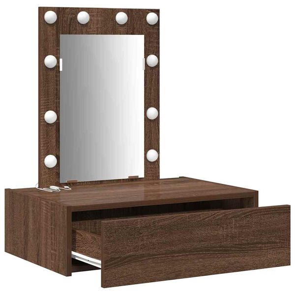 vidaXL Dressing Table Brown 60 x 40 x 70 cm Engineered Wood